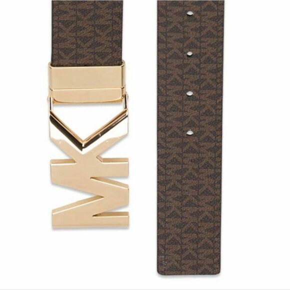 Michael Kors Reversible‎ Signature Logo Belt w/MK Plaque main image 5